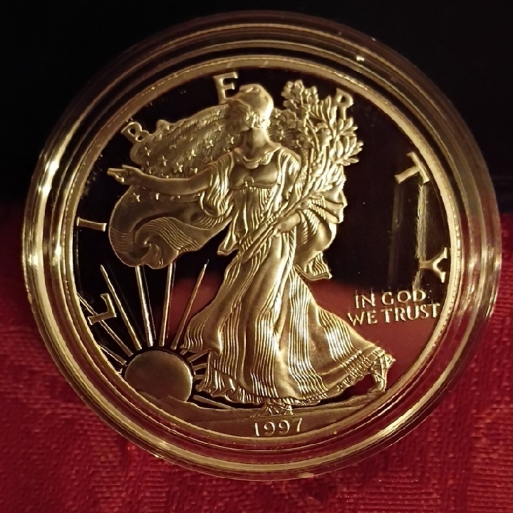 1997 Silver American Eagle Dollar Ultra-Cameo Proof Ms-70 - Picture 5 of 9